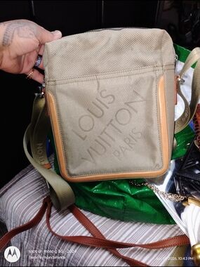 Louis Vuitton Khaki Canvas Crossbody Bag